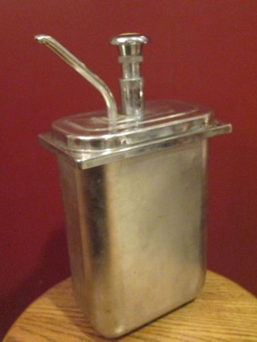 RESTAURANT EQUIPMENT CONDIMENT PUMP AND CANISTER 1 GALLON STAINLESS STEEL