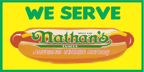 NATHAN&#039;S  HOT DOG BANNER