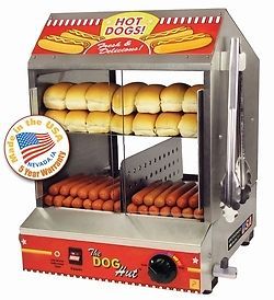 The Dog Hut Hotdog Steamer &amp; Merchandiser