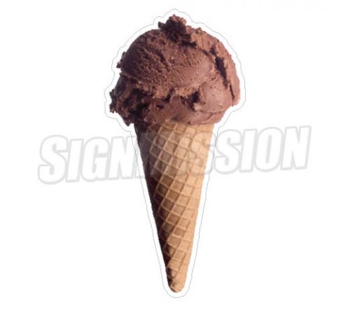 ICE CREAM SUGAR CONE CHOCOLATE Concession Decal truck cart trailer stand