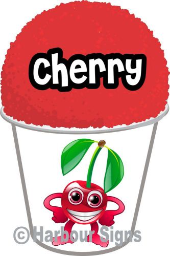 Cherry Shaved Shave Ice Snow Cone Italian Ice Decal 7&#034; Concession Food Truck