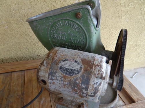 &#034;&#034;VINTAGE&#034;&#034;  C. C. CLAWSON&#039;S TRADE MARK SNOW KING SNO BALL ICE SHAVER VERY OLD