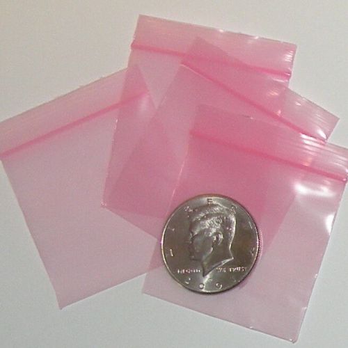 200 Pink 2020 baggies, 2 x 2 inch small ziplock bags