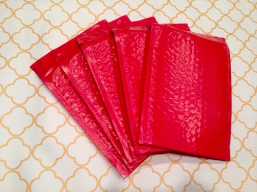 20 6x9 Red Padded Bubble Mailers - Colored Self Adhesive Bubble Mailers