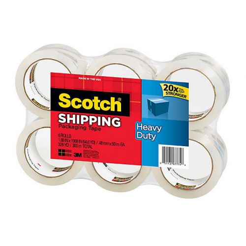 Scotch Heavy-Duty Shipping Tape, 1.88&#034; x 54.6 Yd., Pack Of 12 Rolls NEW