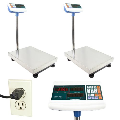 Brand New 600lb Digital Platform Scale Measure Weight Shipping Packages Mail x 2