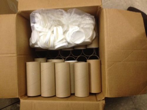 ULINE 3 x 6&#034; Kraft Mailing Tubes with End Caps -- LOT OF 45 TUBES