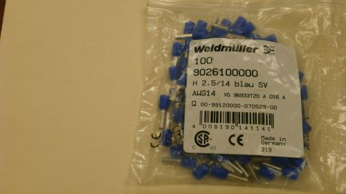 Weidmuller 9026100000 New Blue Wire End Ferrules (14 AWG) QTY 479