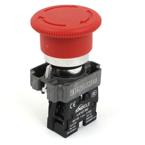 Red Mushroom Emergency Stop Push Button Switch Latching N/C SPST 415V 10A