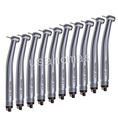 NSK Style 10pcs New Dental High Speed Handpiece Push Button Type 4Hole SANDENT-1