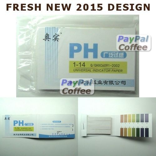 1 pack ao-ke ph paper saliva test ph test strips1-14 universal litmus 80 strips for sale