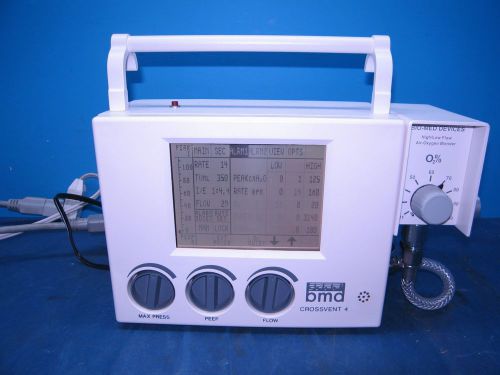 BMD Crossvent 4 Ventilator with Air Oxygen Blender &amp; 60 Day Warranty ~  62 Hours