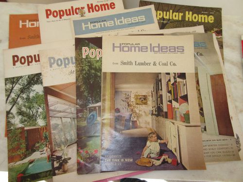 Lot of 12 Popular Home Ideas Magazines Mid Century Vintage 50&#039;s 60&#039;s Atomic