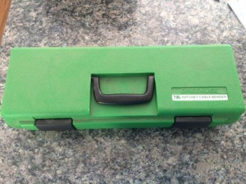 Greenlee 796 Ratchet Cable Bender w/ Plastic Carrying Case