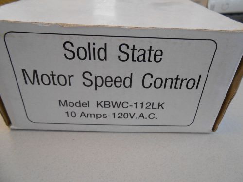 SOLID STATE MOTOR SPEED CONTROL KBWC-112LK
