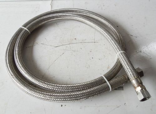 Hose 3/4&#034; stainless steel all metal braided hose vacuum cryogenics 8 feet for sale