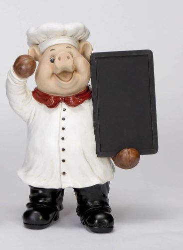 Pig Fat Chef With Chalk Menu Sign Board 19&#034;H