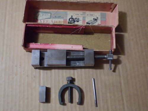 MACHINIST ECLIPSE VEE VICE # 235 ENGINEERS SMALL VISE TOOL w/box as15