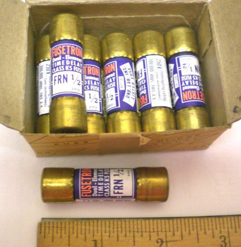 7 FRN 1/2 FUSETRON Dual Element Fuses by BUSSMANN, 250V Slow Blow USA