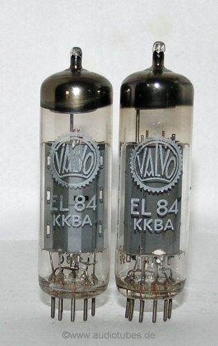 2 tubes   EL84  6BQ5  Valvo  Germany Hamburg plant 50s  (502016) matched pair