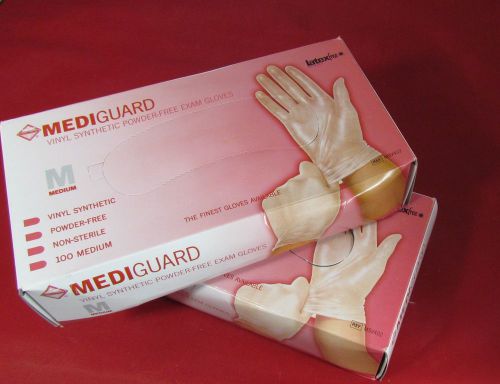 200 Medline Mediguard Synthetic Exam Gloves, Medium, (2 Boxes of 100)  - MSV402