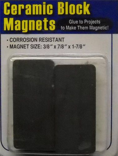 New 6 craft hobby ceramic block magnet 1 7/8&#034; l x 7/8 w x 3/8 h for sale