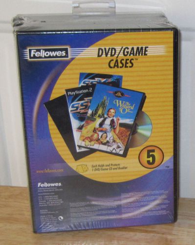 Fellowes DVD/Game Cases Package of 5 - New!