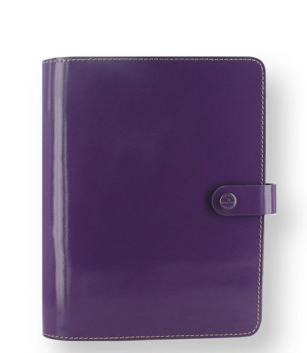 Filofax The Original A5 Patent Purple Leather Organizer Agenda