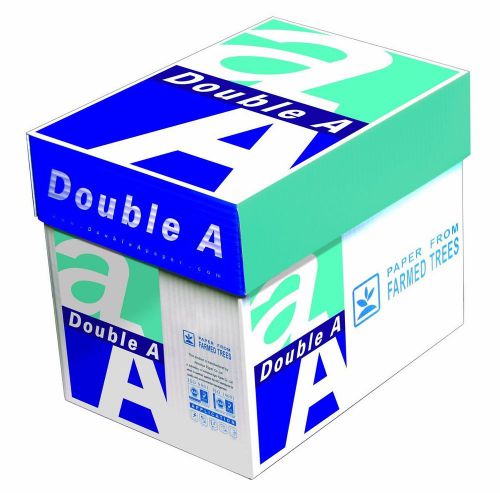 Double a copy paper 8.5 x 11 size, 22 lb. density 94 bright white 2500 sheets for sale