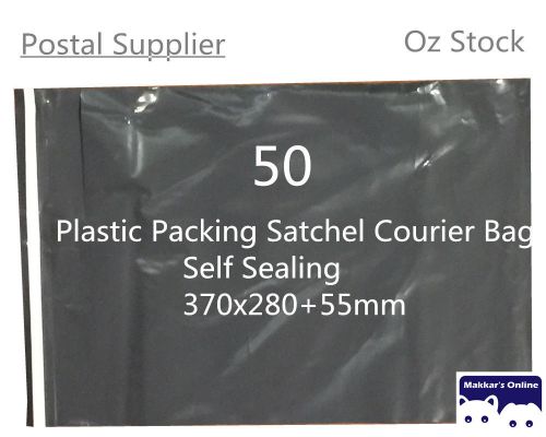 50PCS 370x280mm Plastic Satchel Courier / Shipping / Mailing Bag - Self Sealing