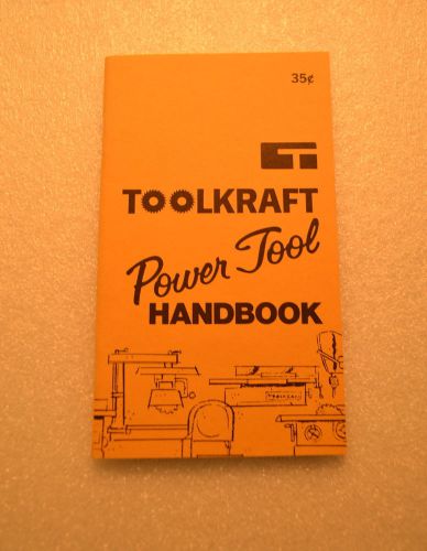 TOOLKRAFT QUALITY POWER TOOLS Handbook Manual and  CATALOG Lot (JRW #039)
