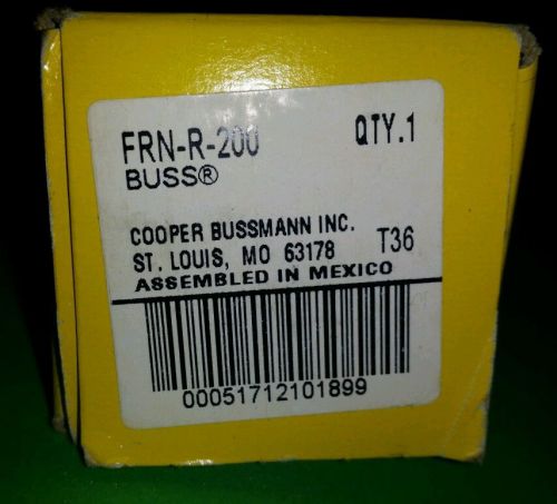 *new* cooper bussmann fusetron frn-r-200 200 amp time delay fuse 250v for sale