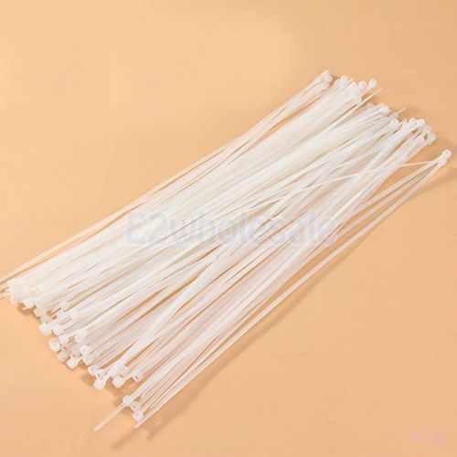 1000pcs white 11.6&#034; network cable wire tie strap nylon cord with self-lock teeth for sale