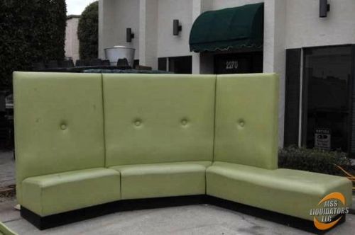 Green high back corner restaurant/lounge booth seating for sale