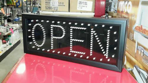 New Commercial PowerSmart Millennium &#034;Open&#034; Sign (Flashing Red and Blue)