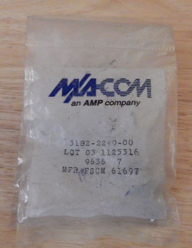 (LOT OF 2) M/A-COM / 3182-2240-00 / RF Connector / TNC (M) to SMA (F)