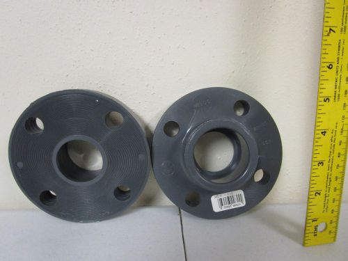 2 NIBCO 4551-H Series PVC Pipe Fitting  Flange  Schedule 80  1-1/2&#034; Socket