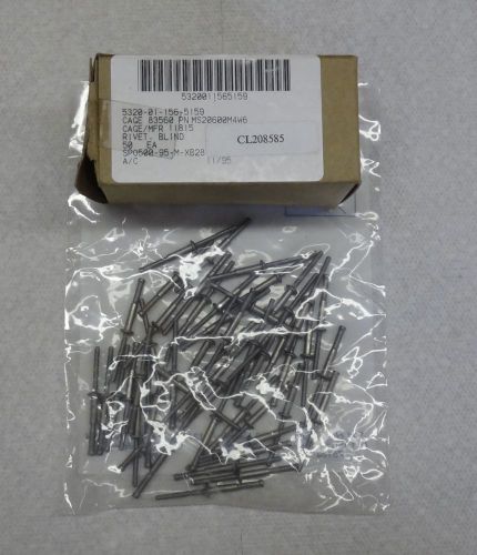 50 each nickel alloy blind rivets aviation 1/8&#034; dia. 5320-01-156-5159 for sale