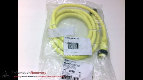 BRAD CONNECTIVITY 114020A01F060 CORDSET  4 POLE  DOUBLE ENDED  MALE, NEW
