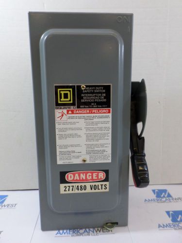 Nice square d h361n  30 amp 600 volt fusible safety switch ser f05 for sale