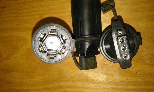 Trailer Light Adaptor, 7 WAY ROUND TO 4 Pin Flat.