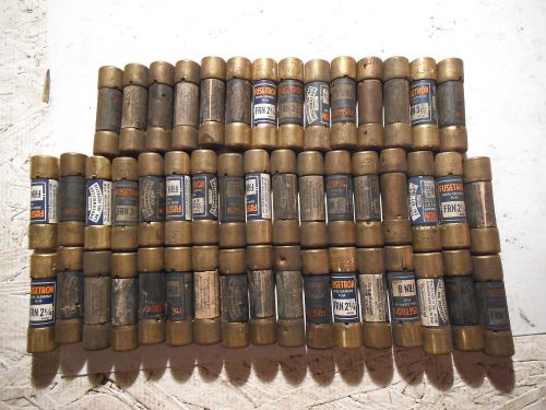 MIXED LOT OF (48) FUSETRON DUAL ELEMENT FRN STYLE FUSES  USED