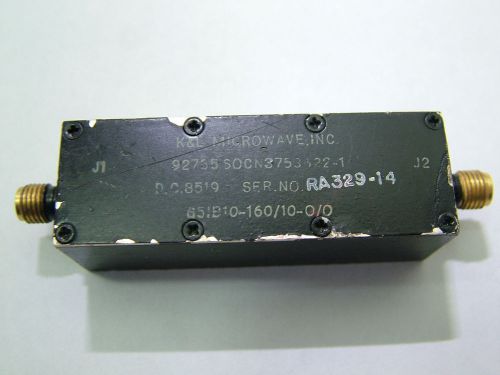 RF BANDPASS FILTER CF 160MHz BW 10MHz 651B10-160/10