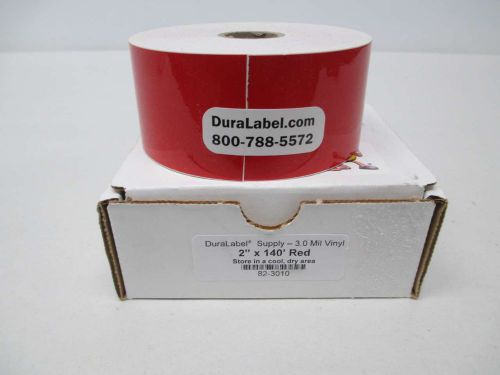 NEW DURALABEL 82-3010 RED 3.0MIL VINYL 2IN WIDE 140FT LONG D352447