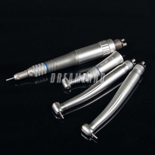 5x dental low &amp; high speed handpiece push button 4h air motor straight nosecone for sale