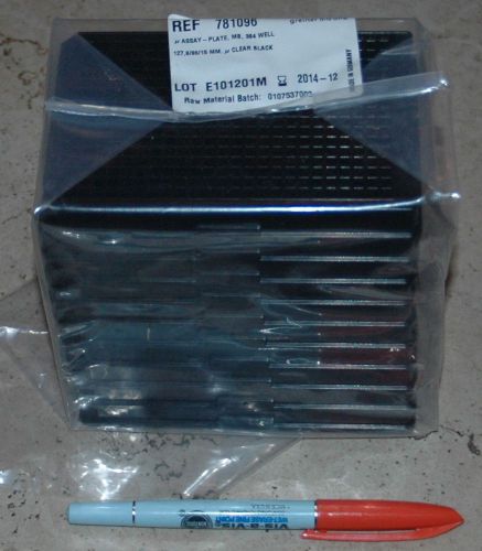 Apack of 10 greiner 781096 fluortrac 200 med binding, 138 µl, black, non-sterile for sale