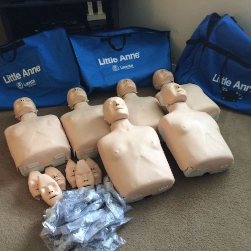 Laredal little anne cpr dolls with medtronic lifepak 500t aed trainers for sale