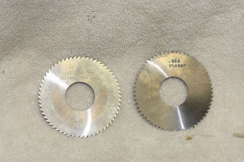 2 pcs. Solid Carbide Slitting Saws 2 3/4&#034; x .023&#034; x 1&#034; USA Made by Ultra Tool