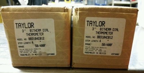 TAYLOR BB3104E045 3&#034; BITHERM DIAL THERMOMETER NIB 3#  in this lot