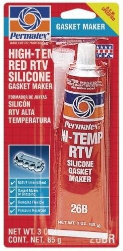 Permatex 81160-12PK High-Temp Red RTV Silicone Gasket, 3 oz. (Pack of 12)